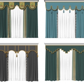 新中式布艺窗帘组合 融合传统与现代的居家美学